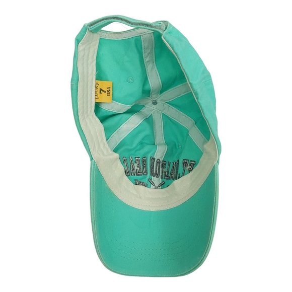 Lucky 7 Ft. Walton Beach 3D Embroidered Distressed Strapback Cap Beach Hat Blue - Picture 5 of 13